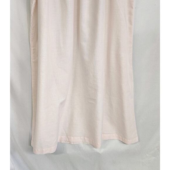 Vtg Character Pink Semisheer Sleeveless Lightweight Cottagecore Nightgown Medium - Picture 6 of 8